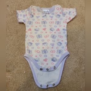 0-3 month baby butterfly onsie